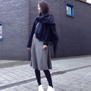 Acne studio navy blue scarf